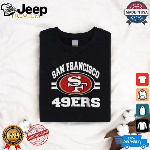 49ers Men’s Standard Jersey V Neck Mesh Stripe Tee Shirt