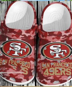 49ers Red Camo Crocs