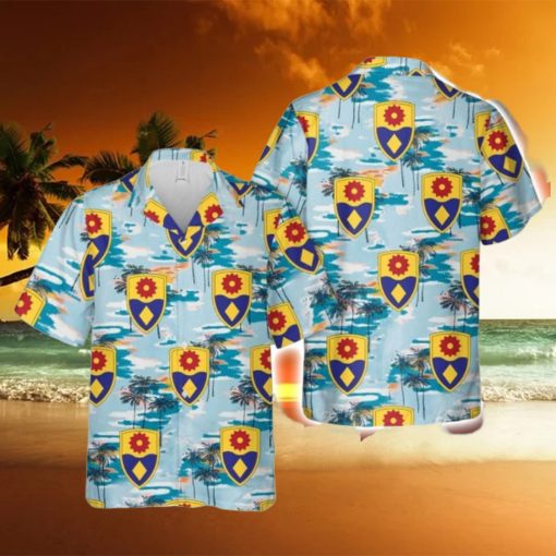 49th Military Police Brigade California Button Down Hawaiian Shirt