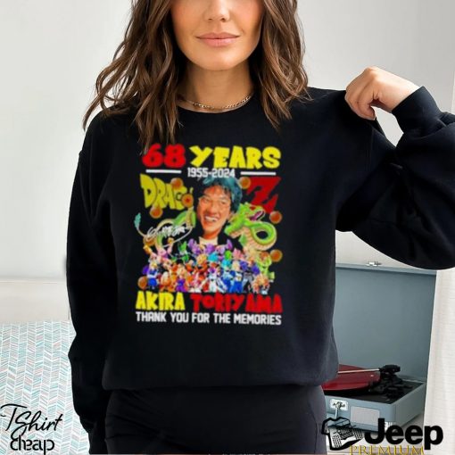 Akira Toriyama 68 Years 1955 2024 Thank You For The Memories Shirt