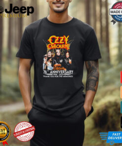 Ozzy Osbourne 76th Anniversary 1948 – 2024 Thank You For The Memories T Shirt