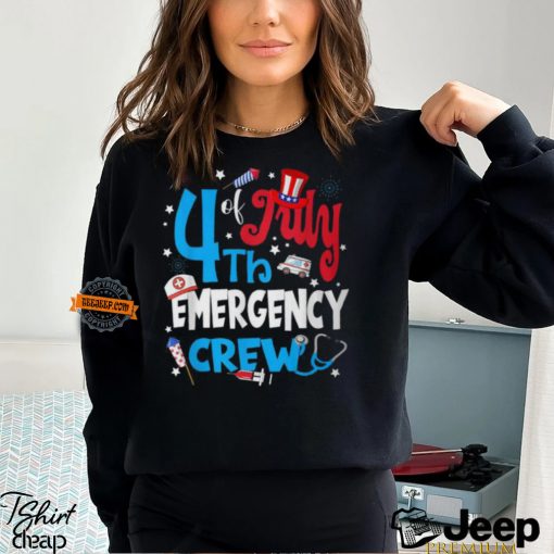 4Th Of July Emergency Crew Emergency Nurse Fireworks T Shirt