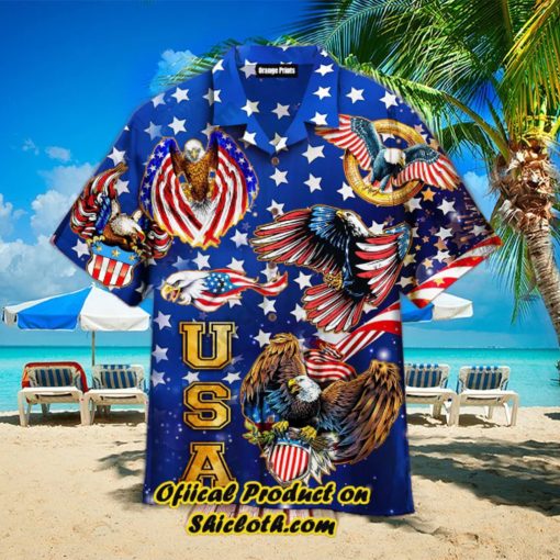 4Th Of July Independence Day Eagles Trendy Hawaiian Shirt