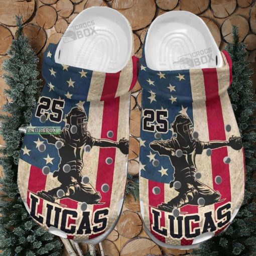 4Th Of July Usa Flag Baseball Crocs