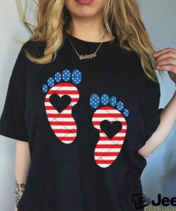 4th Of July Footprint shirt