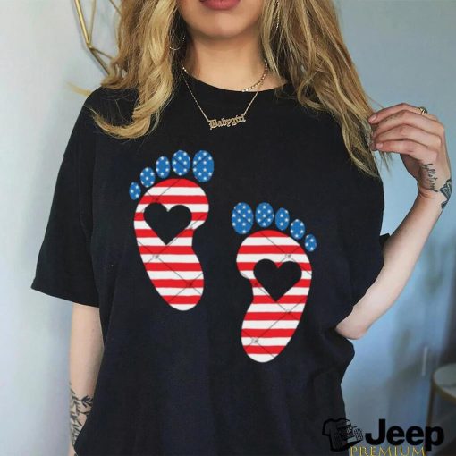 4th Of July Footprint shirt