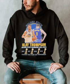 4x NBA Champions Klay Thompson 2011 2024 Golden State Warriors Thank You for the memories signature shirt