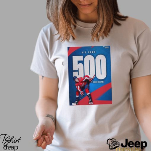 500 for nic dowd all caps Washington capitals stanley cup playoffs 2024 shirt