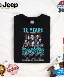 52 years 1972 2024 bruce springteen and the estreet band thank you for the memories shirt