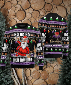 Ho Ho Ho Hold My Wine Santa Ugly Christmas Sweater