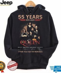 55 Years 1970 2025 Queen Thank You For The Memories Signatures T Shirt