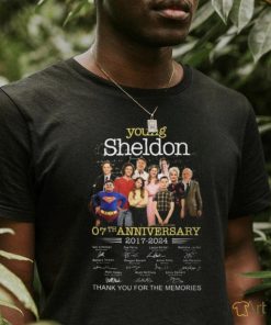 Young Sheldon 07th Anniversary 2017 2024 Thank You For The Memories T Shirt