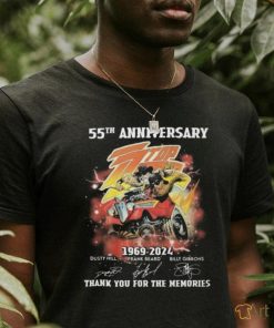 55th Anniversary Zz Top 1969 2024 Thank You For The Memories Signatures T shirt