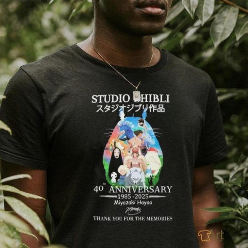 Studio Ghibli 40th Anniversary 1985 2025 Thank You For The Memories Signatures Shirt