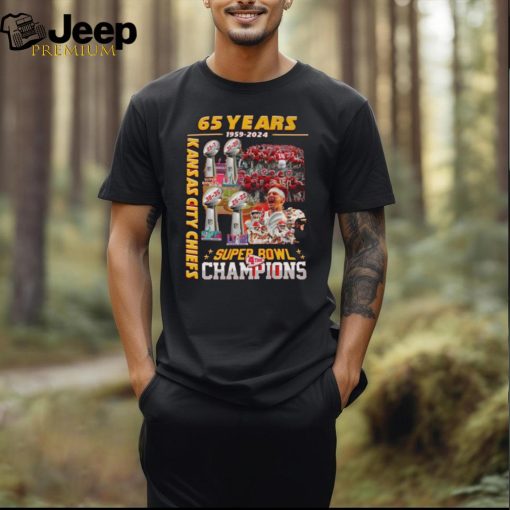 65 Years 1959 – 2024 Kansas City Chiefs 4 X Super Bowl Champions T Shirt