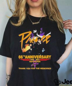 66th Anniversary 1958 2024 Prince Rogers Nelson Thank You For The Memories Shirt