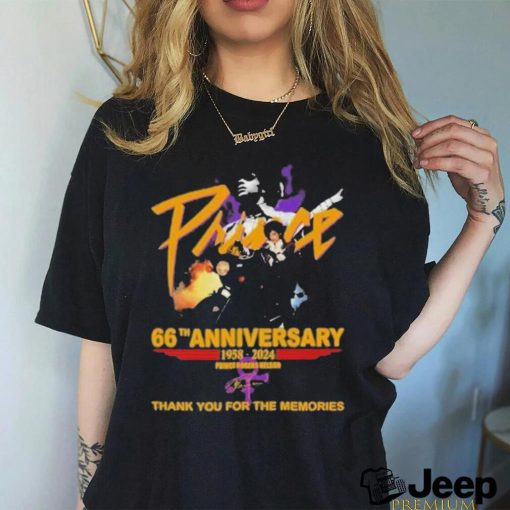 66th Anniversary 1958 2024 Prince Rogers Nelson Thank You For The Memories Shirt