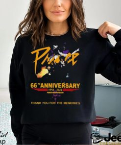 66th Anniversary 1958 2024 Prince Rogers Nelson Thank You For The Memories T Shirt