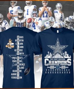 Dallas cowboys name team city nfc east division champions 2023 shirt