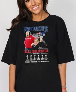 6x Champion 2000 2023 Patriots Coach Bill Belichick Thank You For The Memories Shirt