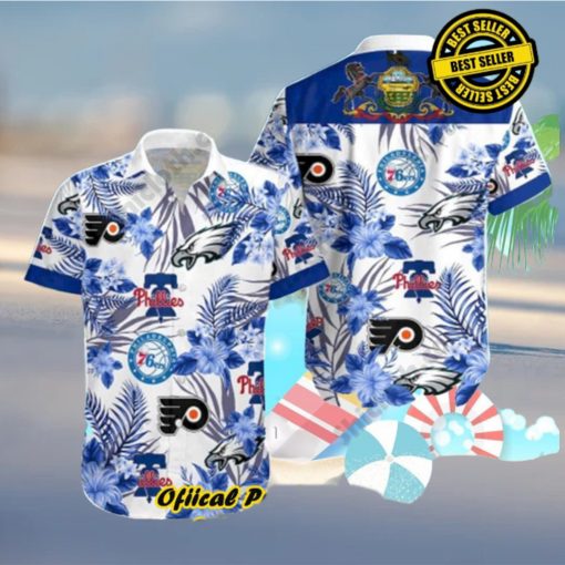 76Ers Phillies Philadelphia Eagles Hawaiian Shirt Best Beach Gift