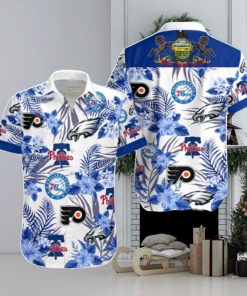 76ers Phillies Philadelphia Eagles Hawaiian Shirt Best Beach Gift