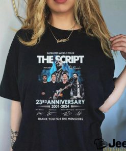 Satellites World Tour The Script 23rd Anniversary 2001 2024 Thank You For The Memories T Shirt