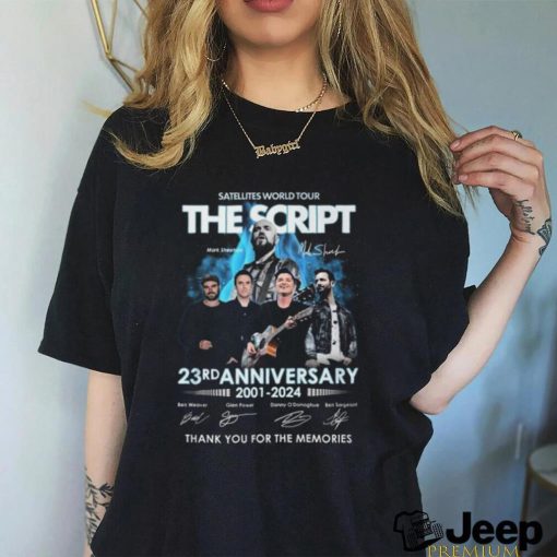 Satellites World Tour The Script 23rd Anniversary 2001 2024 Thank You For The Memories T Shirt