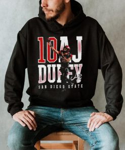 A. J. Duffy number 10 San Diego State Aztecs football player name signature shirt