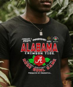 Alabama Crimson Tide 2024 CFP Semi Rose Bowl Football Flower t shirt