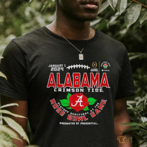 Alabama Crimson Tide 2024 CFP Semi Rose Bowl Football Flower t shirt