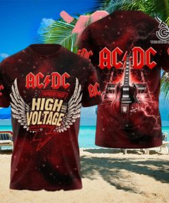 AC DC Rock Band All Over Printed Shirt 2575