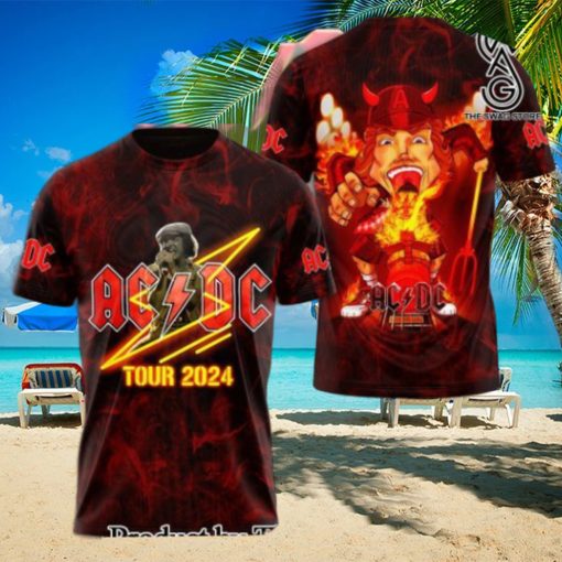 AC DC Rock Band All Over Printed Shirt 2707