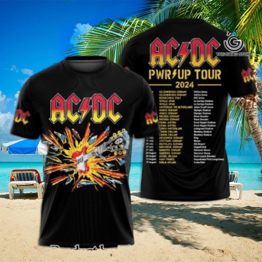 AC DC Rock Band All Over Printed Shirt  3691