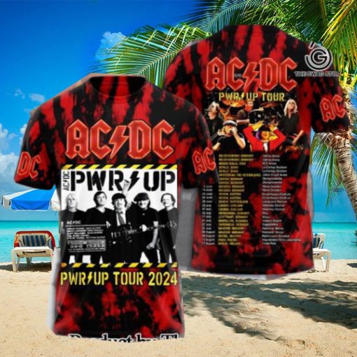 AC DC Rock Band All Over Printed Shirt  3697