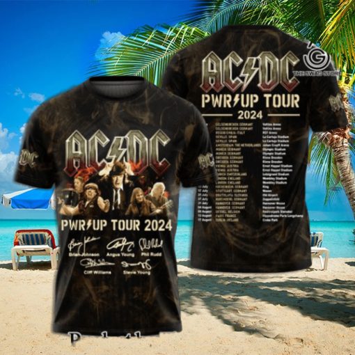 AC DC Rock Band All Over Printed Shirt  3745