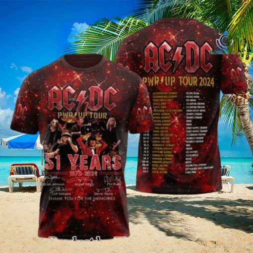 AC DC Rock Band All Over Printed Shirt  4267