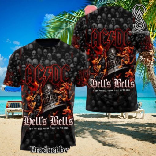 AC DC Rock Band All Over Printed Shirt  6043