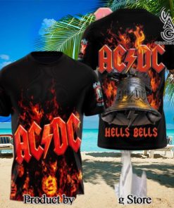 AC DC Rock Band All Over Printed Shirt 6049