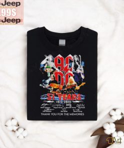 ACDC 51 Years 1973 2024 thank you for the memories shirt