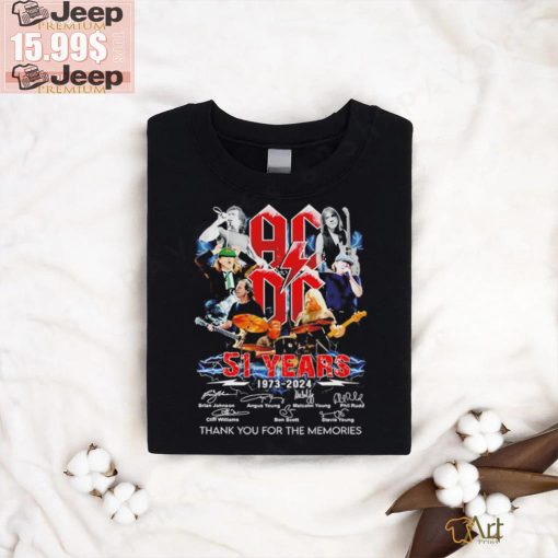 ACDC 51 Years 1973 2024 thank you for the memories shirt