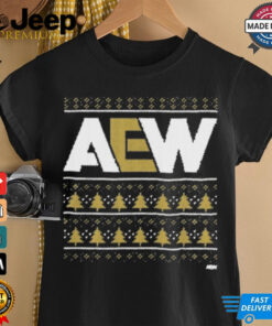 AEW Logo Holiday shirt featuring the AEW logo with festive holiday-themed accents, combining wrestling pride with a seasonal design.