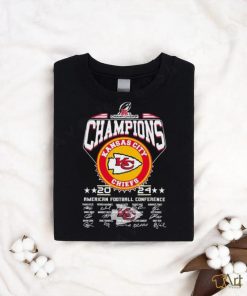 AFC Championship American Football Conference Champions 2024 Kansas City Chiefs Signatures Shirt