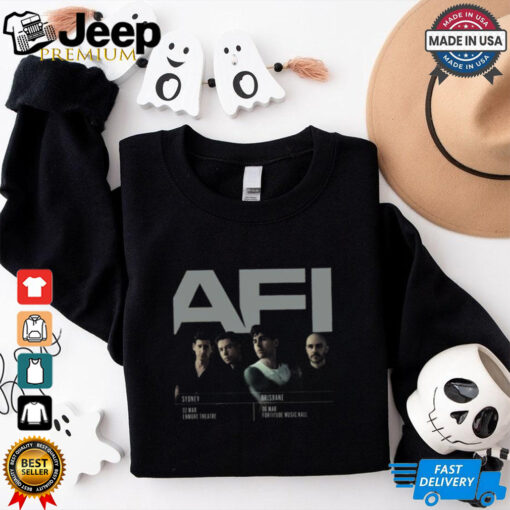 AFI Two Headline Shows In Australia On March 2 6 2025 A While In Town Supporting Green Day Unisex T Shirt