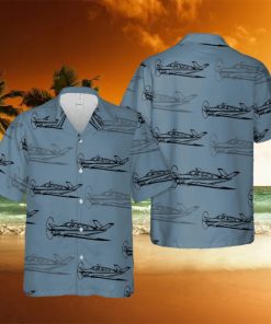 AIRPLAN V_tail Silhouette Hawaiian Shirt
