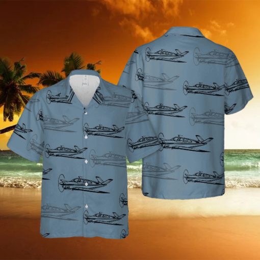 AIRPLAN V_tail Silhouette Hawaiian Shirt