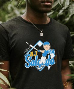 AJ Salgado infielder caricature signature shirt