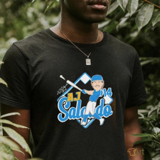 AJ Salgado infielder caricature signature shirt