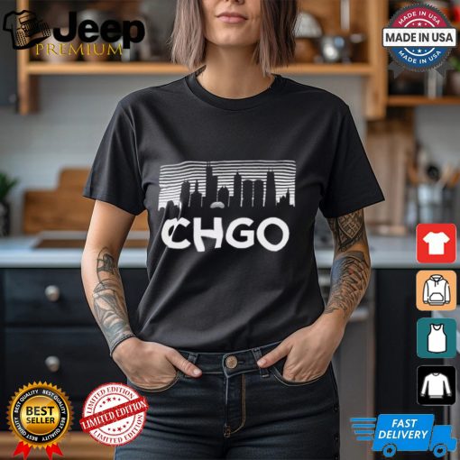 ALLCITY Adult Chicago Skyline Black T Shirt