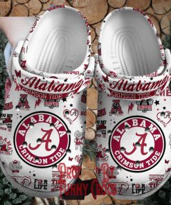 ALabama Crimson Roll Tide For Life Crocs Shoes